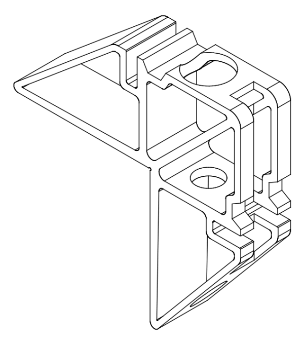 [80124360] Кутник 47,4x23 мм Aluprof