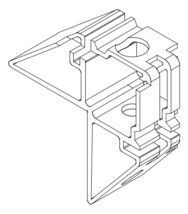 [80124345] Кутник 41,9x41 мм Aluprof