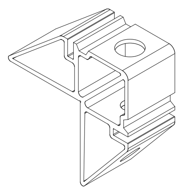 [80124266] Кутник 41,9x41 мм Aluprof
