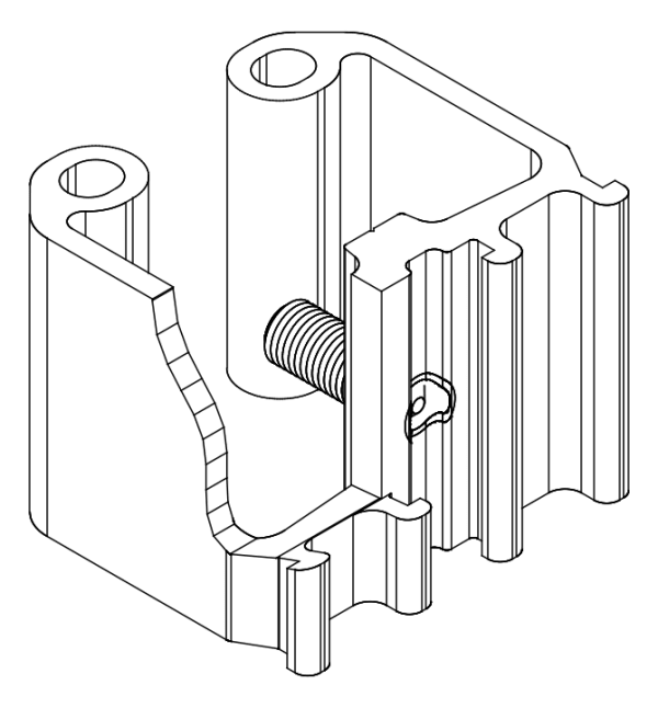 [80122322] З'єднувач з гвинтом (80122312 + 80372710) Aluprof