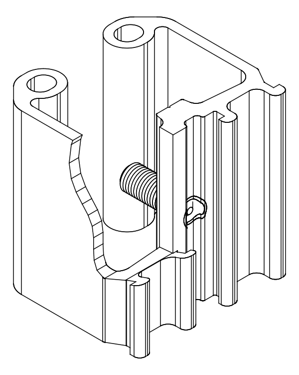 [80122323] З'єднувач з гвинтом (80122313 + 80372710) Aluprof
