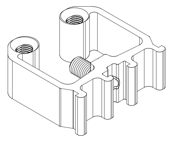 [80122326] З'єднувач з гвинтом (80122316 + 80372710) Aluprof