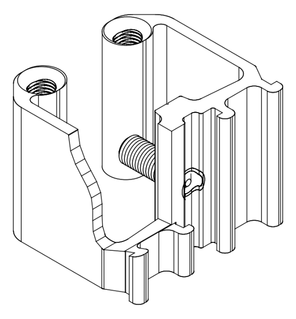 [80122327] З'єднувач з гвинтом (80122317 + 80372710) Aluprof