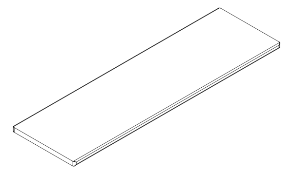 [80490079] Підкладка під скло 100x30x2 мм Aluprof
