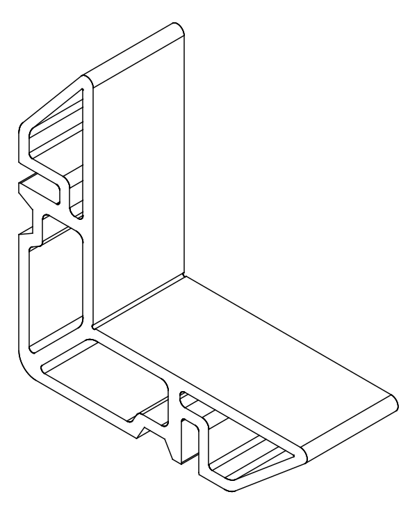 [80124574] Кутник 21,9x26,8 мм Aluprof