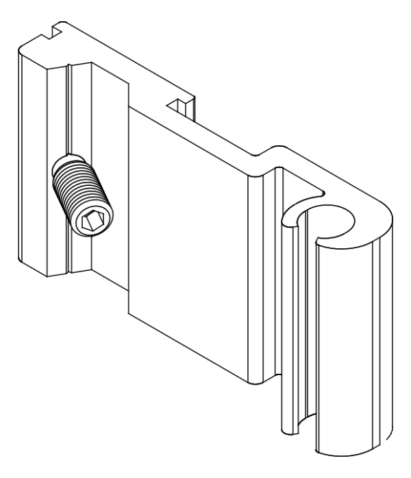 [80122364] З'єднувач з гвинтом (80122360 + 80372507) Aluprof