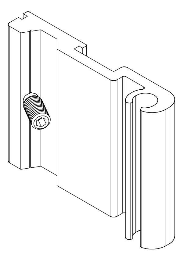 [80122366] З'єднувач з гвинтом (80122362 + 80372507) Aluprof