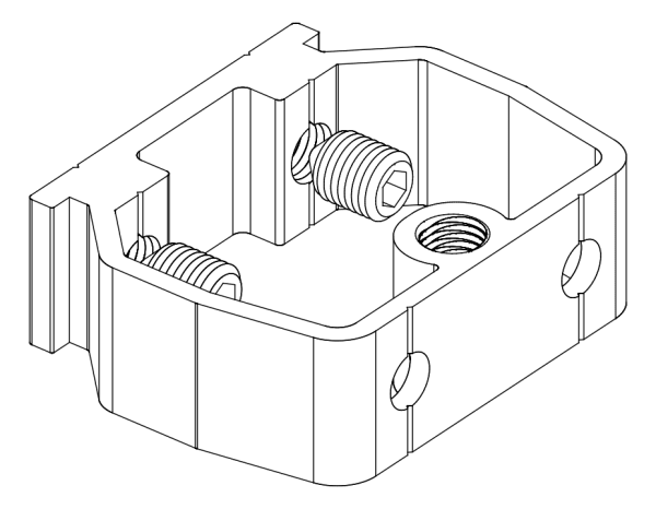 [80122345] З'єднувач з гвинтом (80122344 + 80372708) Aluprof