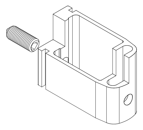 [80122303] З'єднувач з гвинтом (80122299 + 80372710) Aluprof