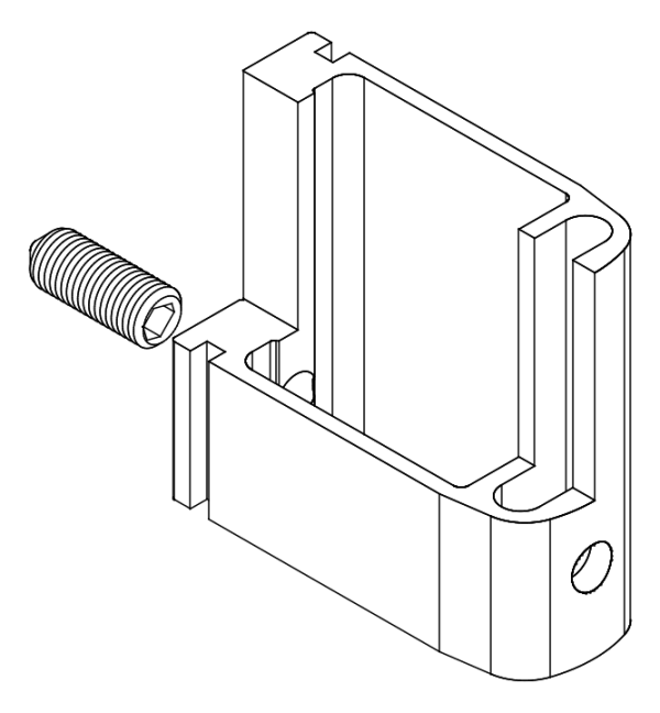 [80122305] З'єднувач з гвинтом (80122301 + 80372710) Aluprof