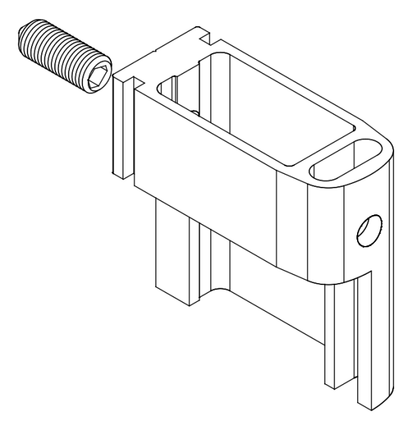 [80122306] З'єднувач з гвинтом (80122302 + 80372710) Aluprof