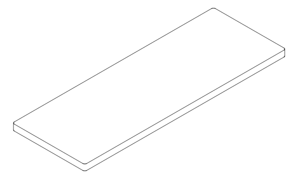 [80453129] Підкладка під скло 100x36x3 мм Aluprof
