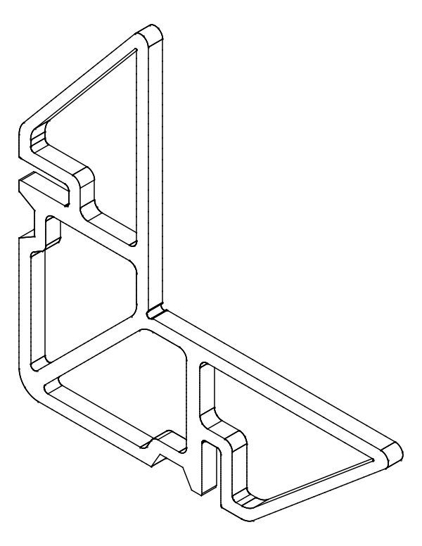 [80124575] Кутник 33,9x3,8 мм Aluprof