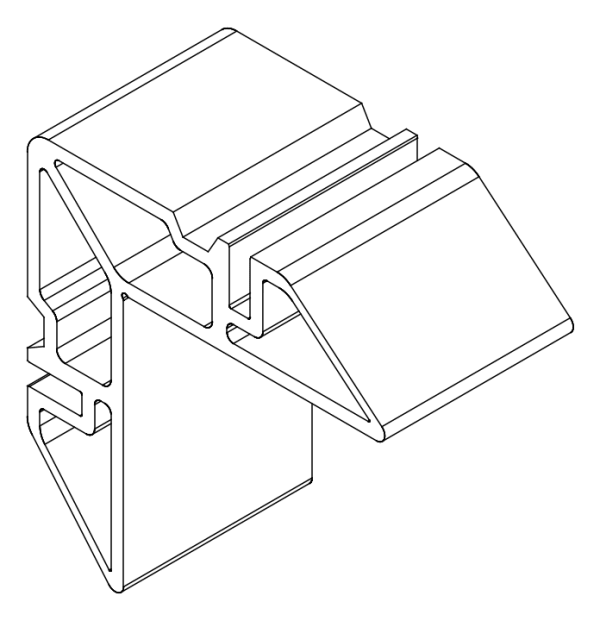 [80124120] Кутник 22,9x44,8 мм Aluprof