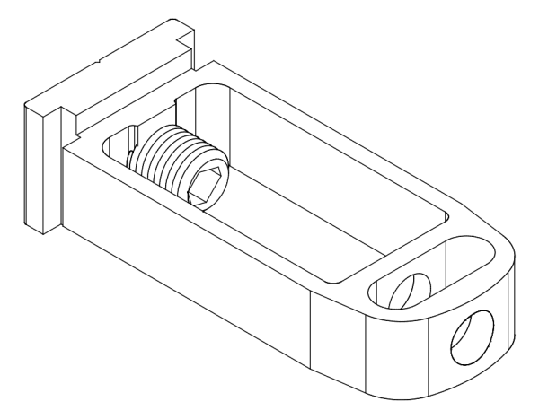 [80122264] З'єднувач з гвинтом (80122182 + 80372710) Aluprof