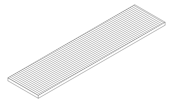 [80490388] Підкладка під скло 100x24x2 мм Aluprof
