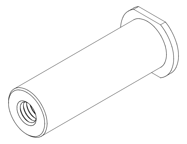 [80380232] Втулка сталева o16x52 мм Aluprof