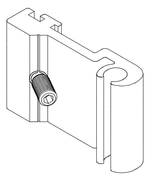 [80122521] З'єднувач з гвинтом (80122511 + 80372507) Aluprof