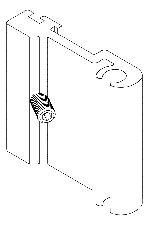 [80122524] З'єднувач з гвинтом (80122514 + 80372507) Aluprof