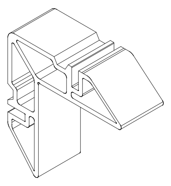 [80124456] Кутник 22,9x31,6 мм Aluprof