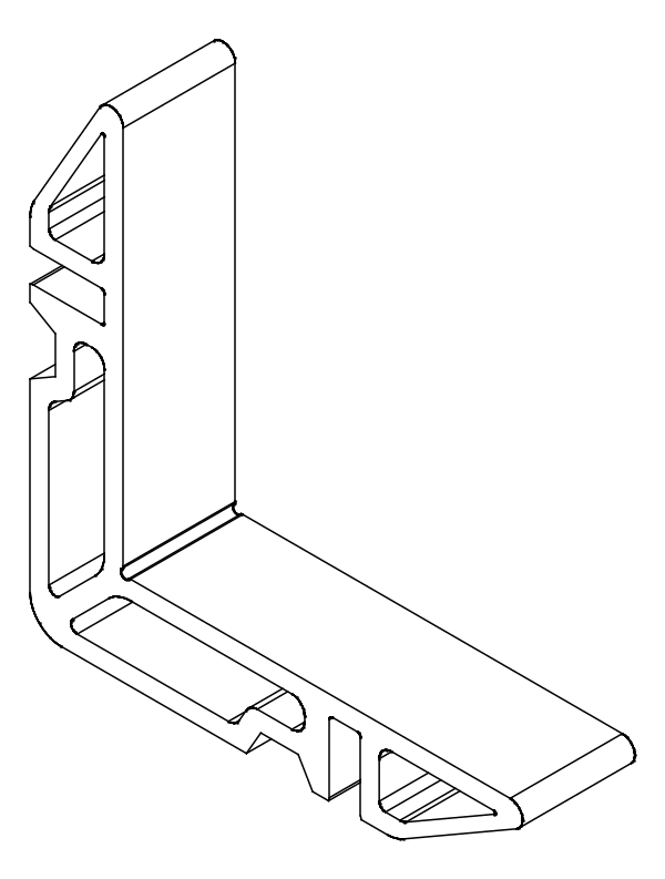 [80124419] Кутник 14,9x17,7 мм Aluprof