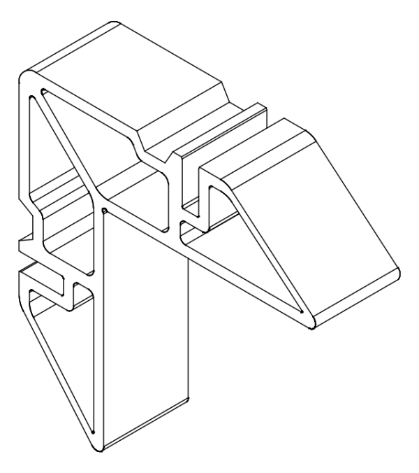 [80124378] Кутник 24,9x4,5 мм Aluprof
