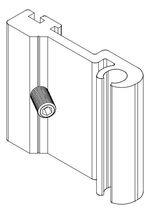 [80122525] З'єднувач з гвинтом (80122515 + 80372507) Aluprof
