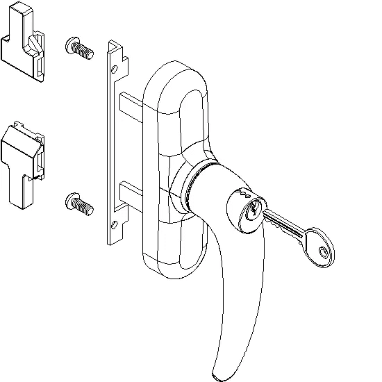 [022.5062.PA] HANDLE WITH LOCK Reynaers
