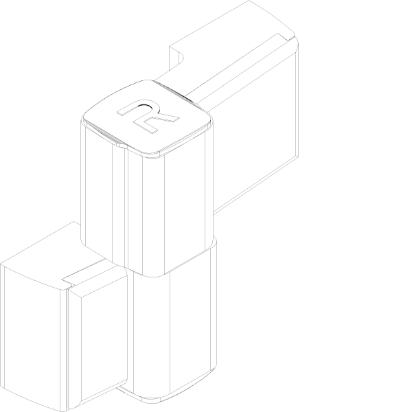 [022.5152] DOOR HINGES DR.HAHN SERIE 60 AT 2-PART Reynaers