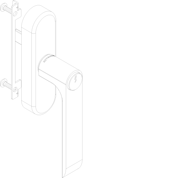 [022.5430.PA] HANDLE TUTI WITH LOCK Reynaers