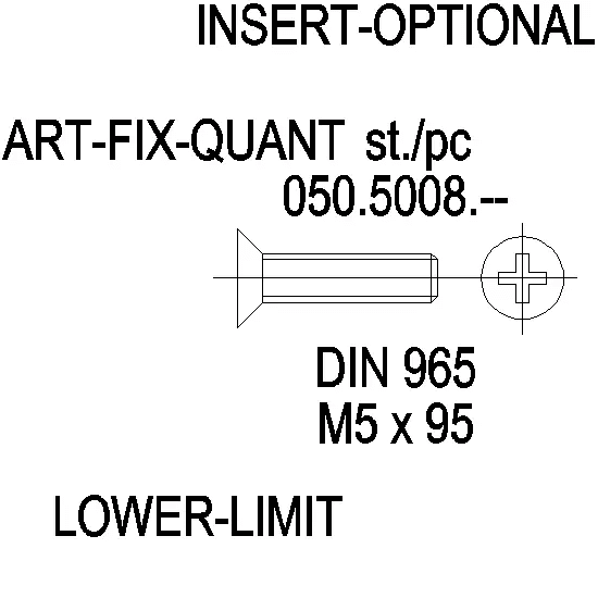 [050.5008] Гвинт DIN 965 нержавійка M5x95 Reynaers