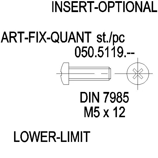 [050.5119] SCREW WITH LOCKPAINT Reynaers