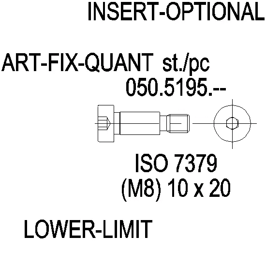 [050.5195] FITTED SCREW WITH HEXAGON SOCKET ISO7379 Reynaers