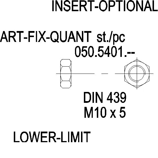 [050.5401] HEXAGON NUT M10x5 Reynaers