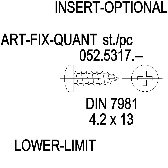 [052.5317] Саморіз DIN 7981 нержавійка 4.2x12.7 Reynaers