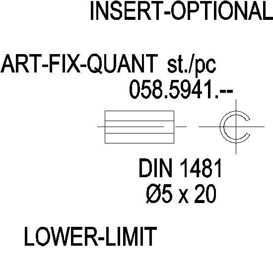 [058.5941] DOWEL DIN 1481 INOX ?5x20 Reynaers