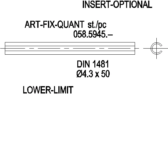 [058.5945] DOWEL DIN 1481 INOX ?4x50 Reynaers