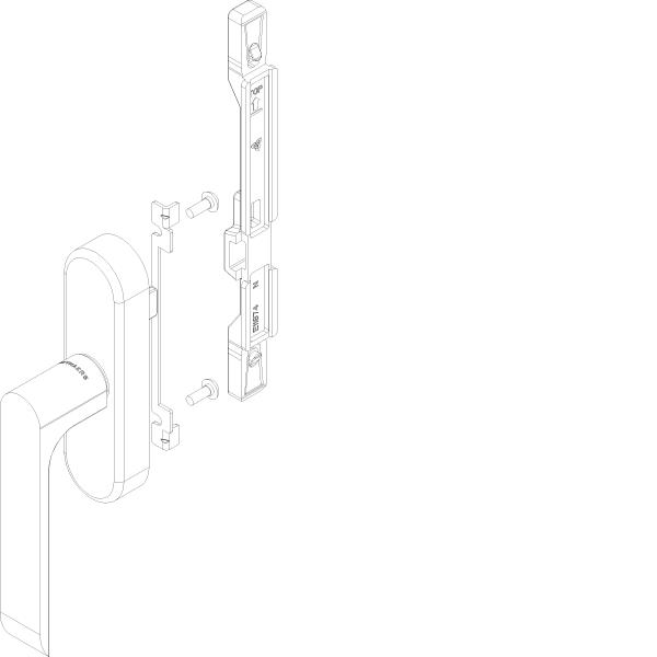 [060.5020] ERRETI HANDLE DIN L/R Reynaers