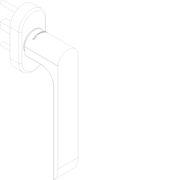 [060.5029] ERRETI HANDLE DIN L/R Reynaers