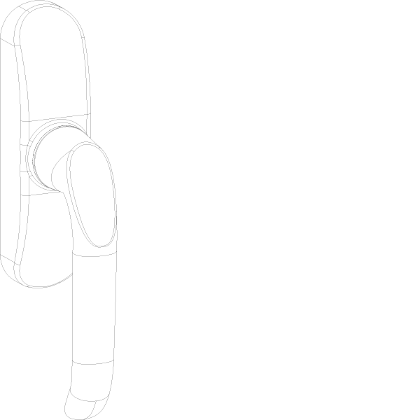[060.6211.PA] SOBINCO WINDOW HANDLE HORIZON Reynaers