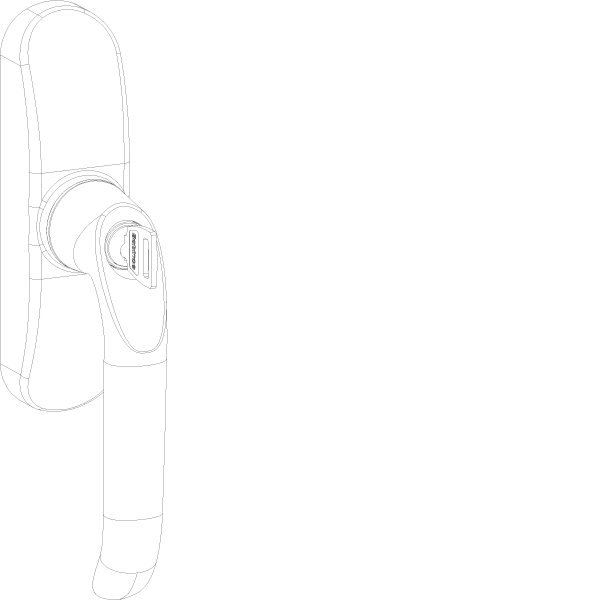 [060.6213.PA] SOBINCO WINDOW HANDLE HORIZON Reynaers
