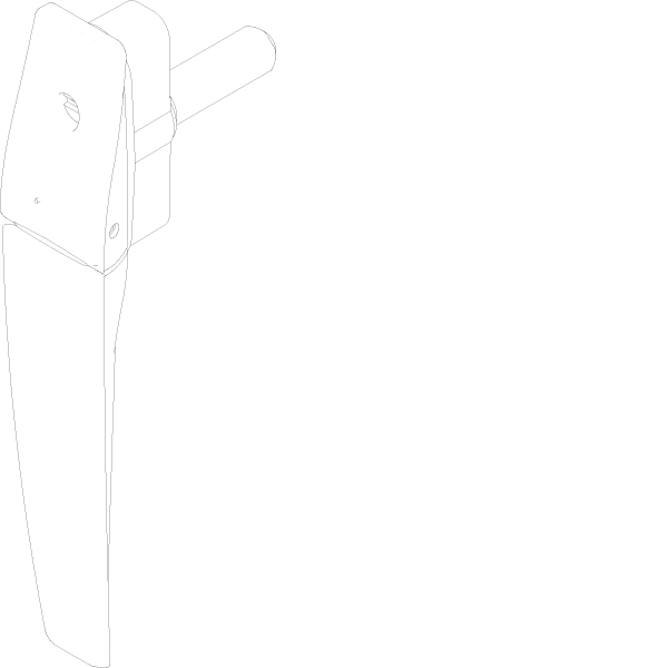 [060.6222.PA] FLAT HANDLE WITH LOCK Reynaers
