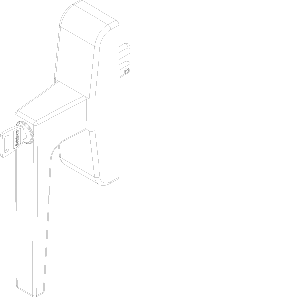 [060.6298] ELEMENTARY HANDLE WITH LOCK DIN L Reynaers