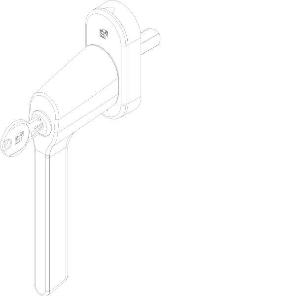 [060.7091.PA] HANDLE WITH LOCK Reynaers