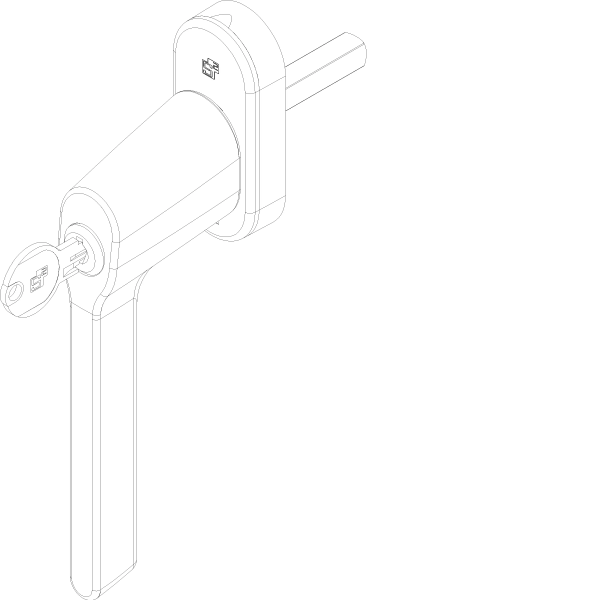 [060.7093.PA] HANDLE WITH LOCK Reynaers