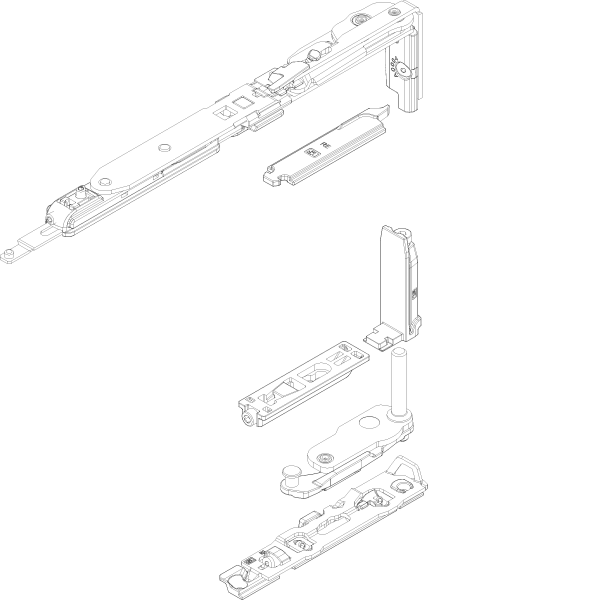 [060.8000] HINGE SIDE TUTI RIGHT 380<600 мм <100 KG Reynaers