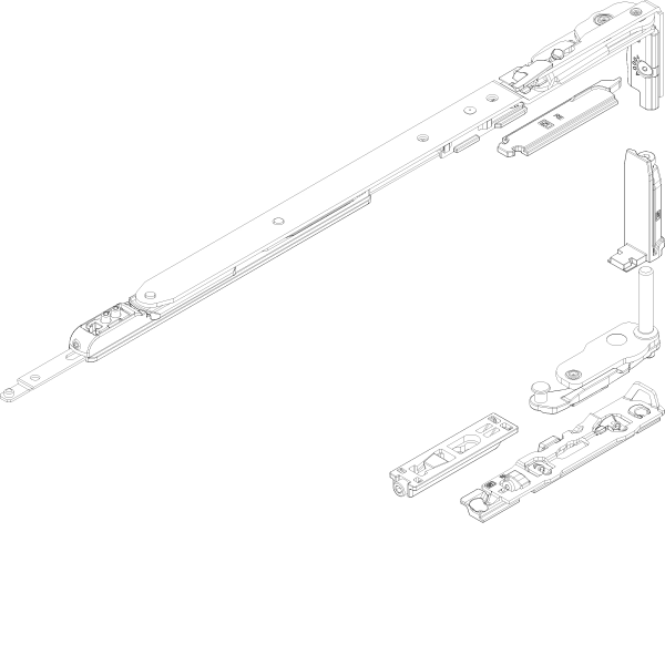 [060.8002] HINGE SIDE TUTI RIGHT 600<1600 мм Reynaers