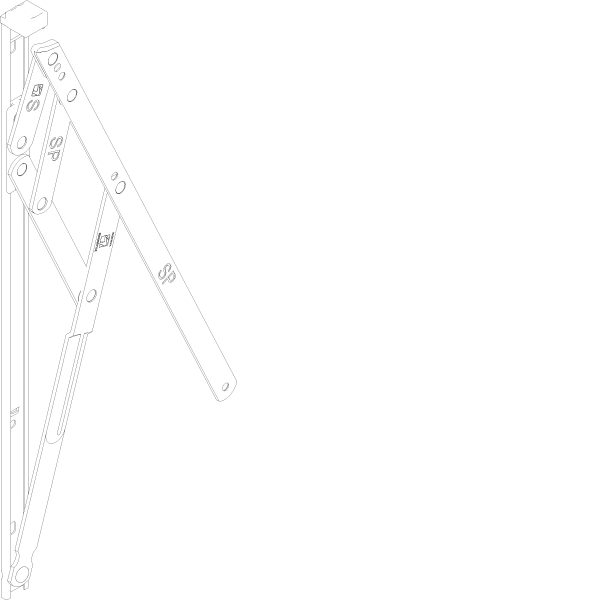 [060.8956] "FRIC.STAY SI-HUNG RI. SP 412 мм 16"" 30KG (304)" Reynaers