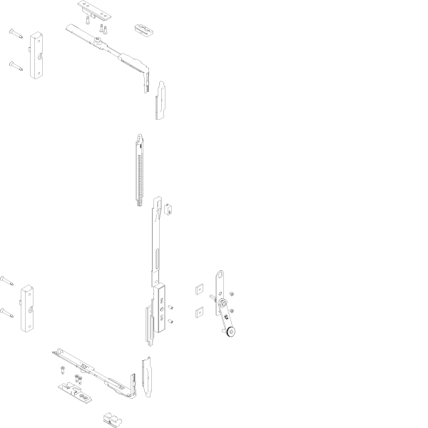 [060.9169] BASIC SET DBL. CASESEMENT WINDOW BURGLAR PROTECTION 400<FB<1400 Reynaers