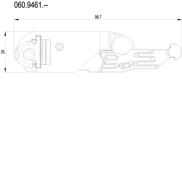 [060.9461] VENT PART BOTTOM HINGE LEFT TUTI-TITU-SH Reynaers